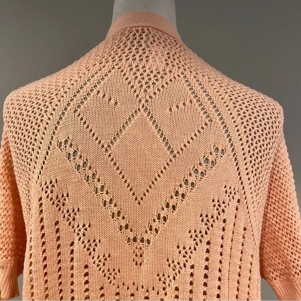 Canyon River Blues Peach Open-Knit‎ open Cardigan